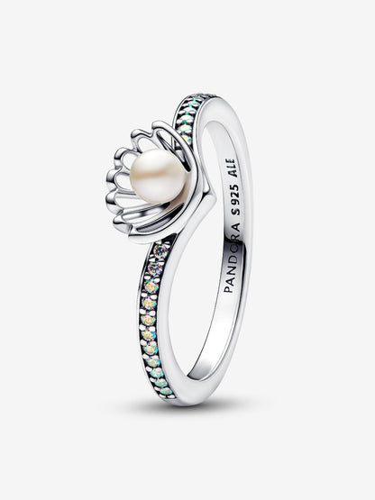 Anillo de perla  de la princesa Ariel - plata ley 925