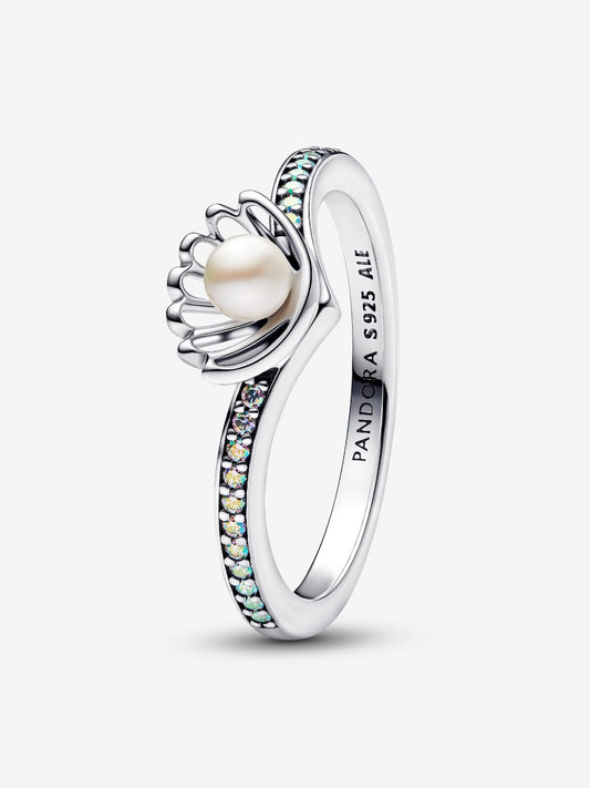 Anillo de perla  de la princesa Ariel - plata ley 925