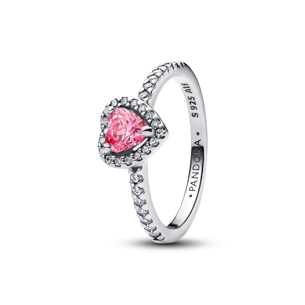 Anillo en plata ley 925 -piedra rosa