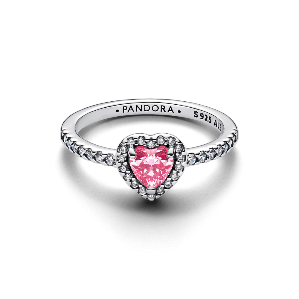 Anillo en plata ley 925 -piedra rosa