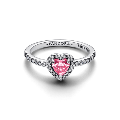 Anillo en plata ley 925 -piedra rosa