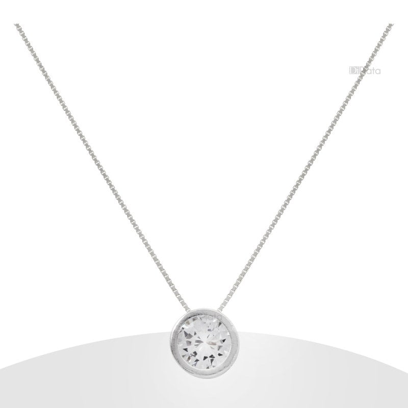 Collares Punto De Luz D:10 Mm Cadena 45cms Plata 925 - PO0260