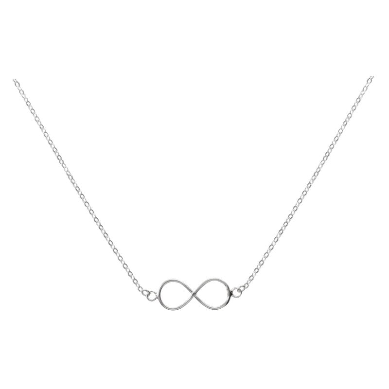 Collar símbolo del infinito de 2cm x 40 cms mas extensión plata 925 - PO0340