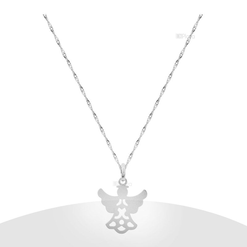 Collar Con Diseño Ángel Plata 925 - PO0380