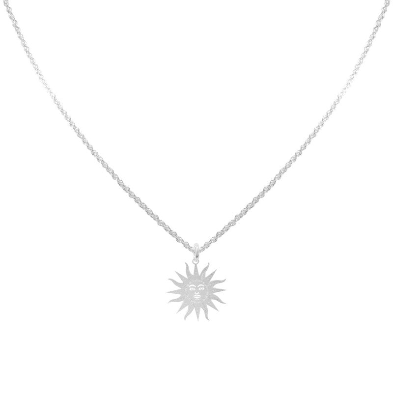 Collar Con Diseño Sol Plata 925 - PO0383