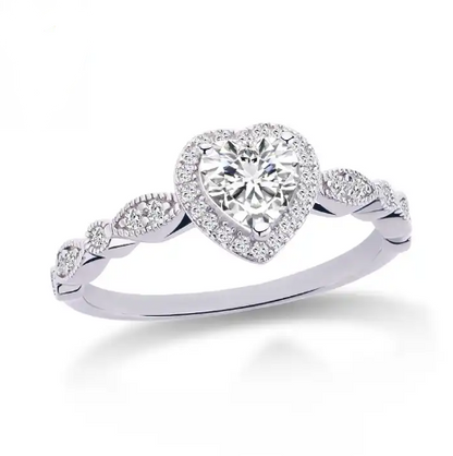 Silver Ring with Heart