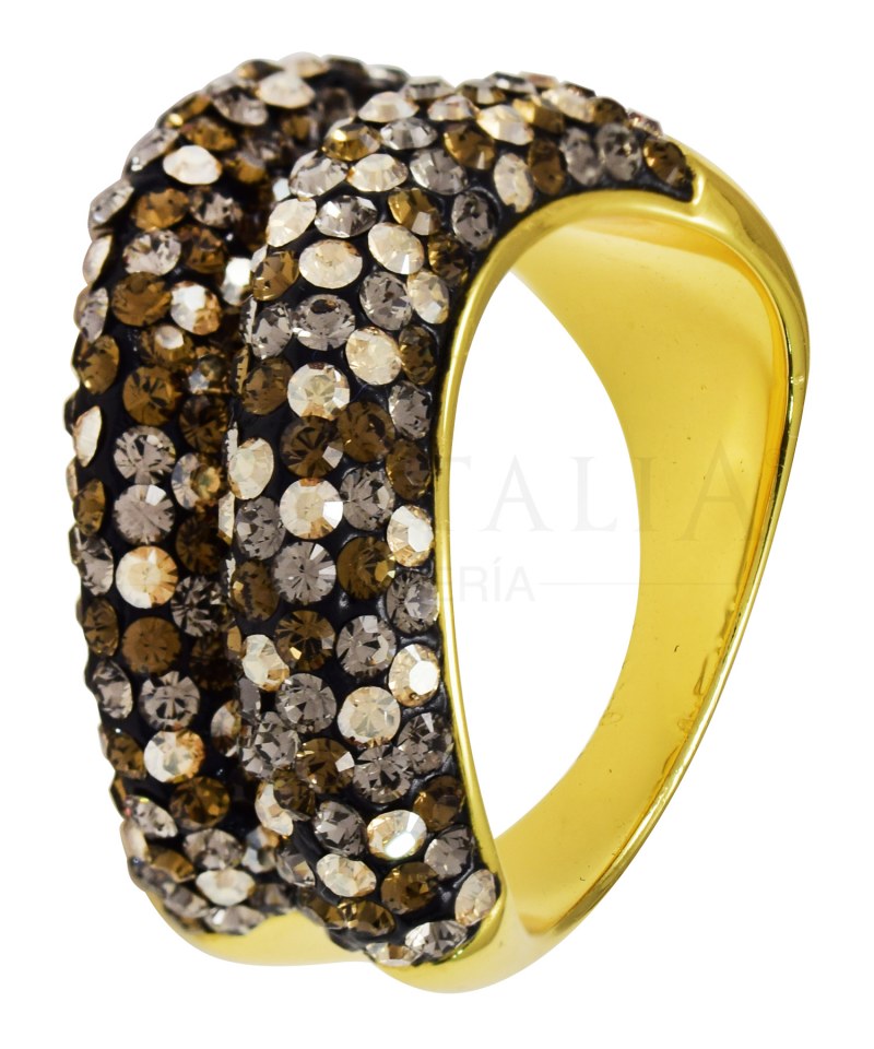 Anillo Creado Con Cristales De Swarovski ® - KA0278