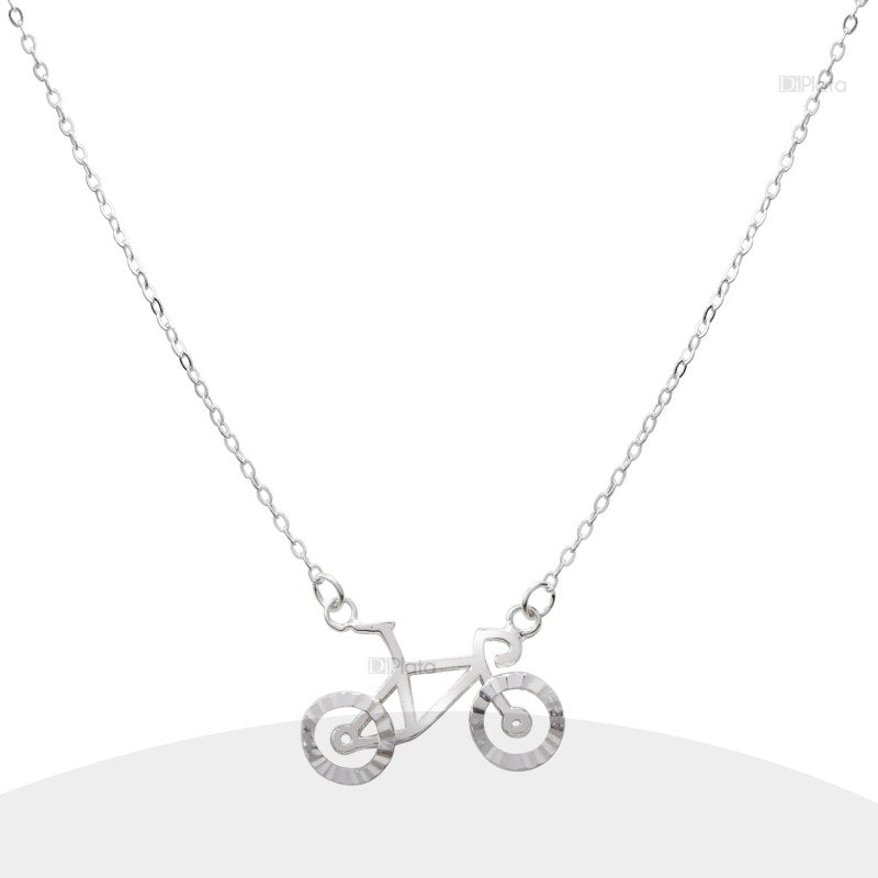 Collar Bicicleta 40 Cms Mas Extensión Plata 925 - PO0455