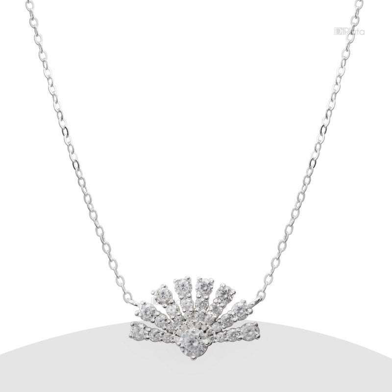 Collar Abanico Con Micro Circones Plata 925 - PO0502