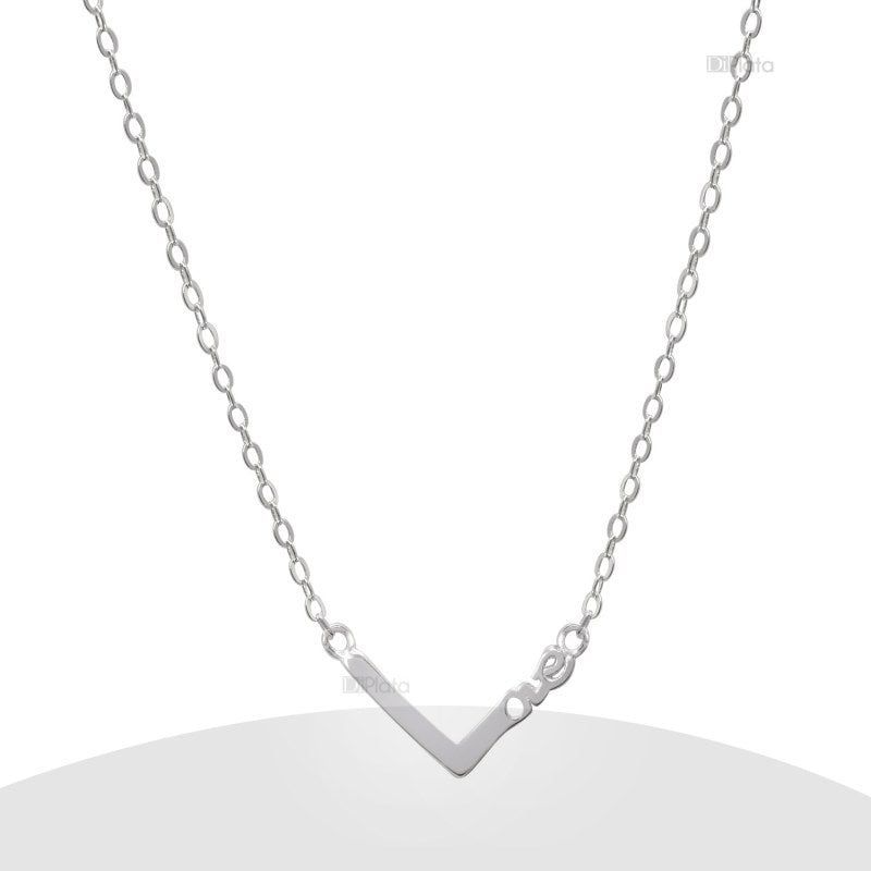 Collar Love 45 Cms Mas Extensión Plata 925 - PO0504