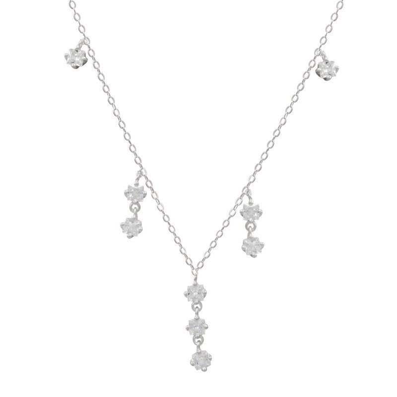 Collar Circones Colgantes Plata 925 - PO0583