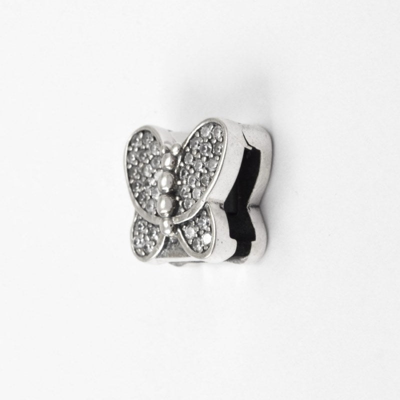 Charm Clip Mariposa Microcircón De Plata 925 - PP0815