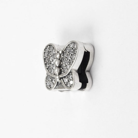 Charm Clip Mariposa Microcircón De Plata 925 - PP0815