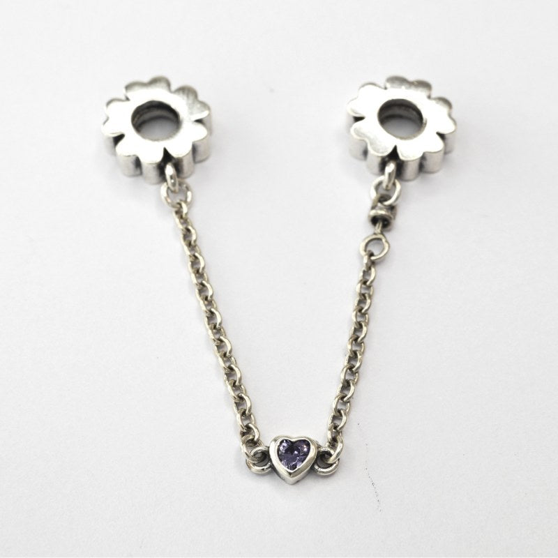 Charm Cadena Seguridad Flor Plata 925 - PP0920