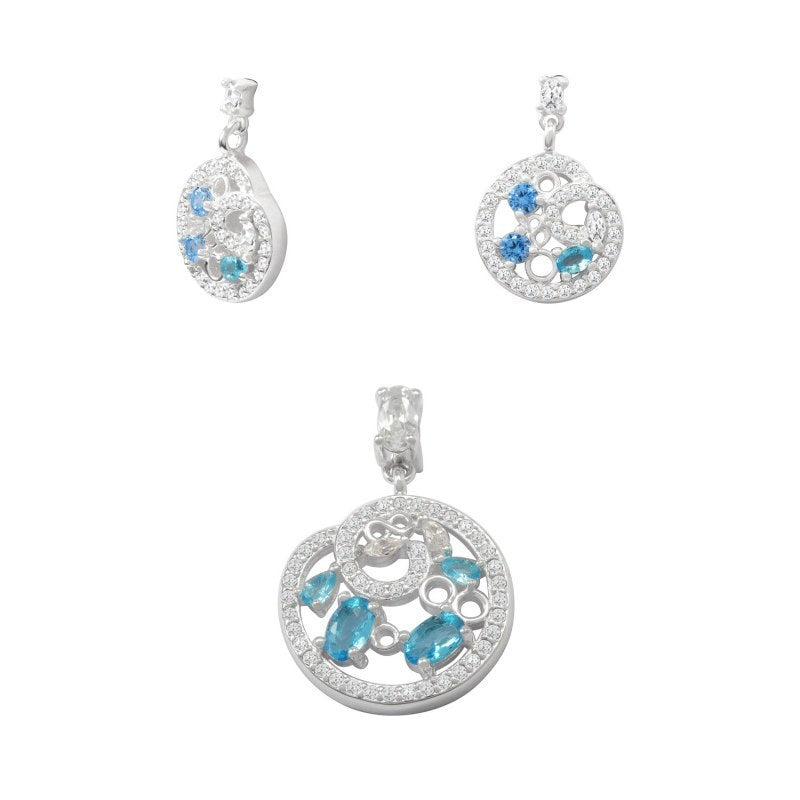 Copia de Set Cruz Con Micro Circones Plata 925
