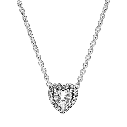 collar en plata ley 925 - corazon blanco