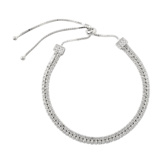 Pulsera Ajustable Doble Circones Plata 925 - PU0819