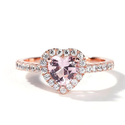 DAINTY HEART ROSE - Anillo Plata ley 925