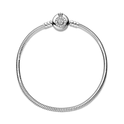 Brazalete Pandora Moments Cadena de Serpiente Corona O Resplandeciente