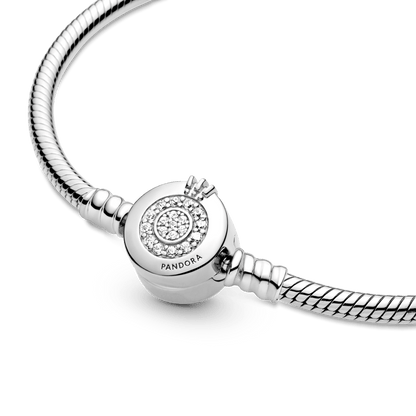Brazalete Pandora Moments Cadena de Serpiente Corona O Resplandeciente