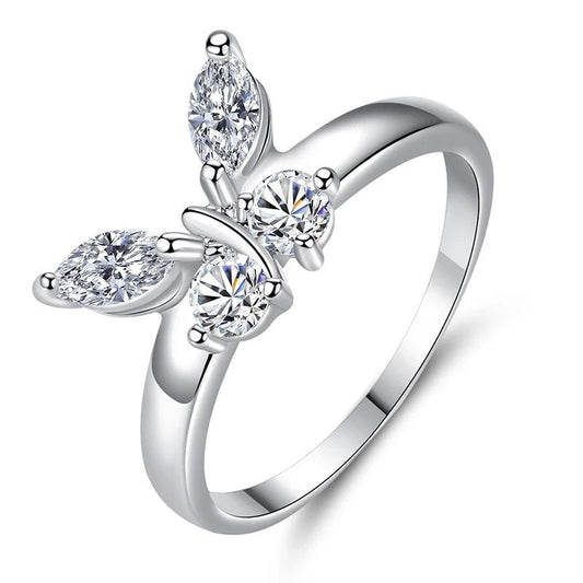Silver Butterfly Rings