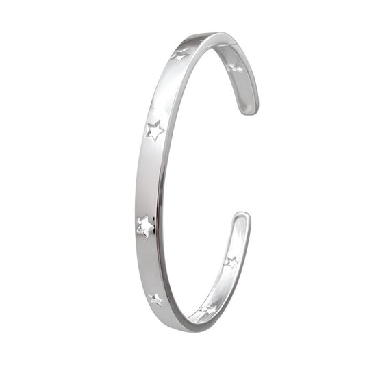Pulsera Esclava Con Estrellas Plata 925 - PU1145
