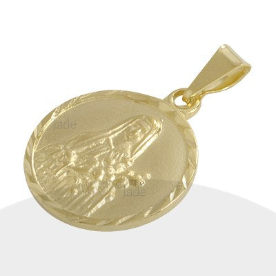 Pendiente Virgen María Con Niño Jesús Oro 18K - RP0211