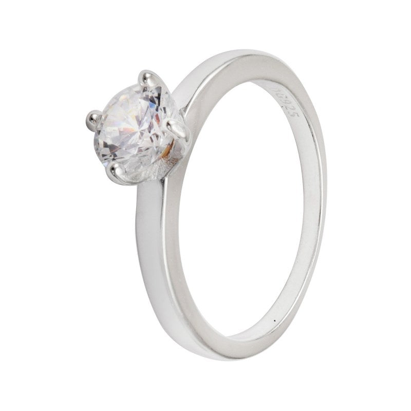 cristal solitario MADDISON Anillo  plata 925