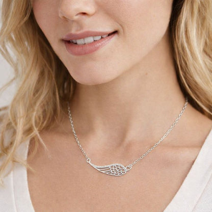 Collar ala ángel Gabriel 40 cms mas extensión plata 925