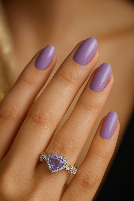 Anillo aurora lila - Acero inoxidable