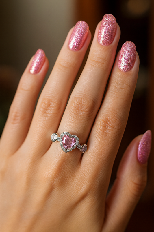Anillo aurora rosa - Acero inoxidable