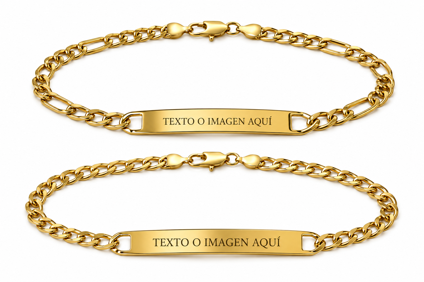 Pulseras duo de pareja Gold   - Personalizada