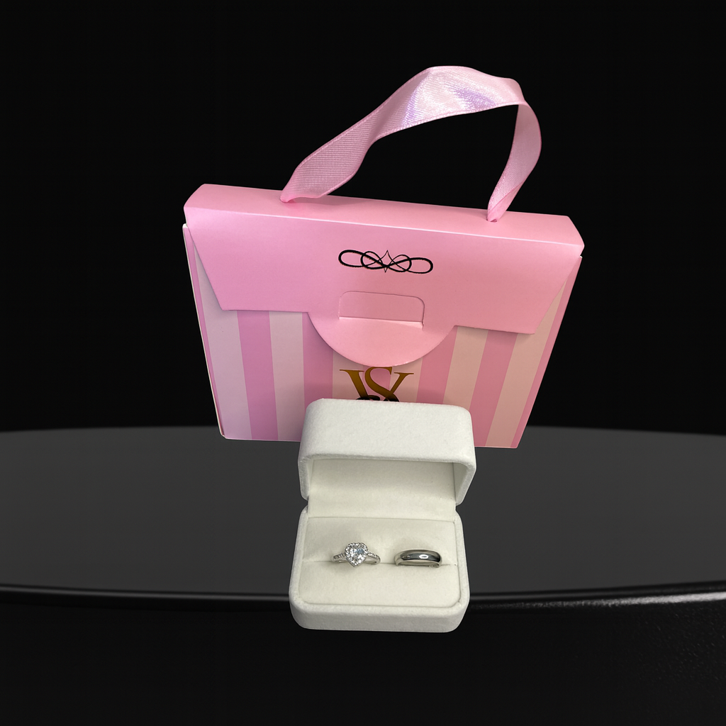 Anillos promesa -corazon blanco