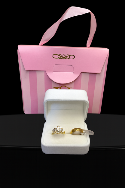 Anillos promesa -Princesa corazon blanco