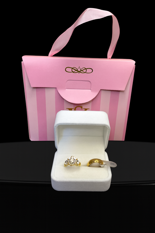 Anillos promesa -Princesa corazon blanco