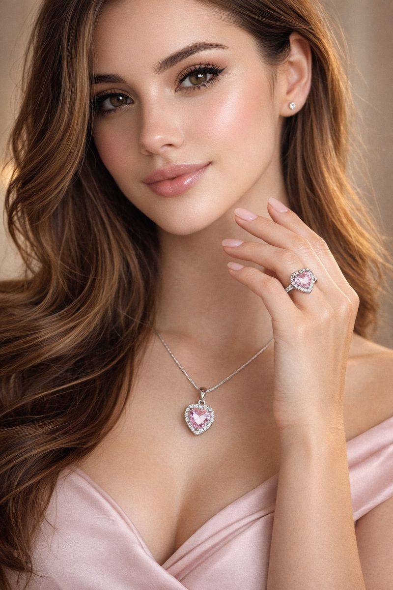 Set dúo  Princesa - piedra rosa