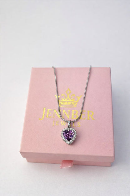 Collar  cristal  purple - Acero inoxidable