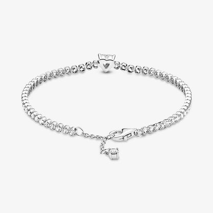 Pulsera Tenis Corazón Azul Claro (Copia)