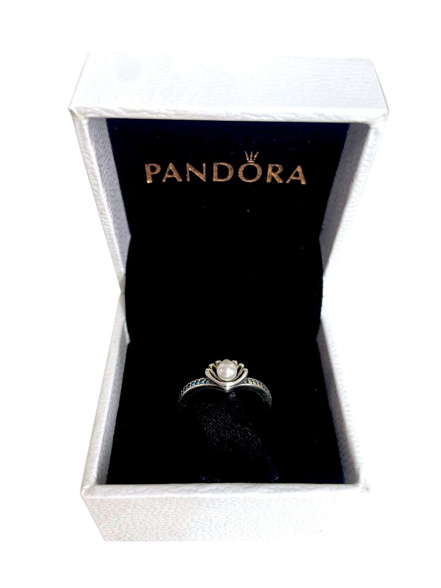 Anillo de perla  de la princesa Ariel - plata ley 925