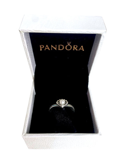 Anillo de perla  de la princesa Ariel - plata ley 925