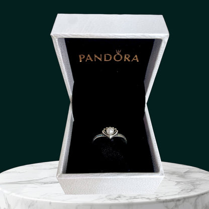 Anillo de perla  de la princesa Ariel - plata ley 925