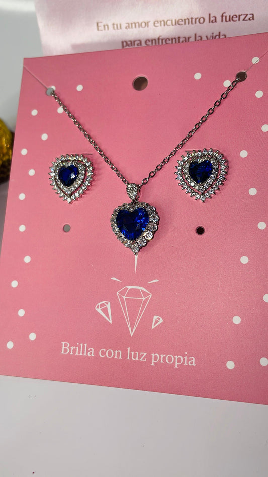 SET SILVER LADY CRISTAL