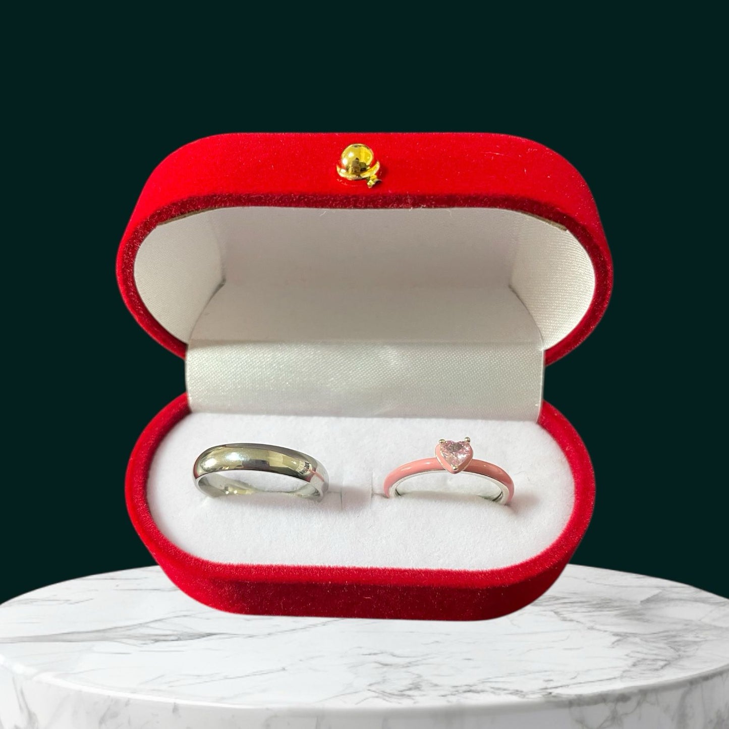 Anillo promesa  - Plata ley 925 chacras pink