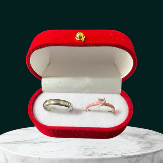 Anillo promesa  - Plata ley 925 chacras pink