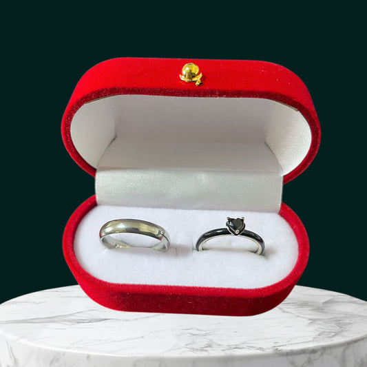 Anillo promesa  - Plata ley 925 chacras black