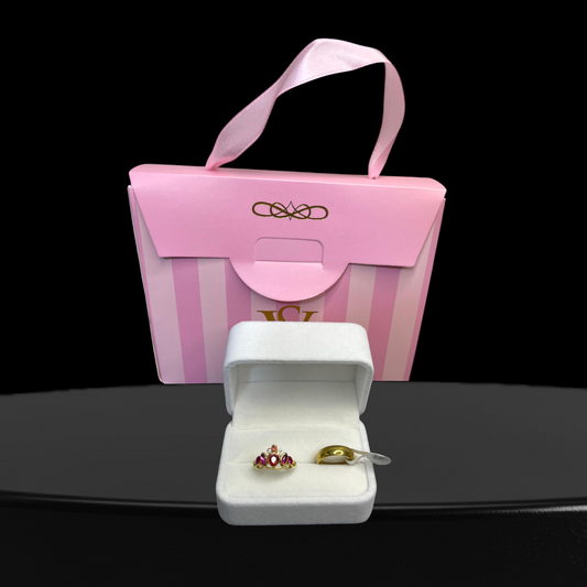 Anillos promesa -Princesa corazon fucsia