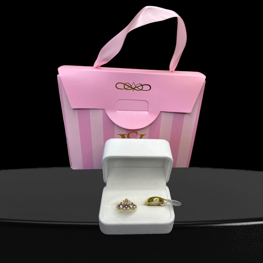 Anillos promesa -Princesa corazon rosa