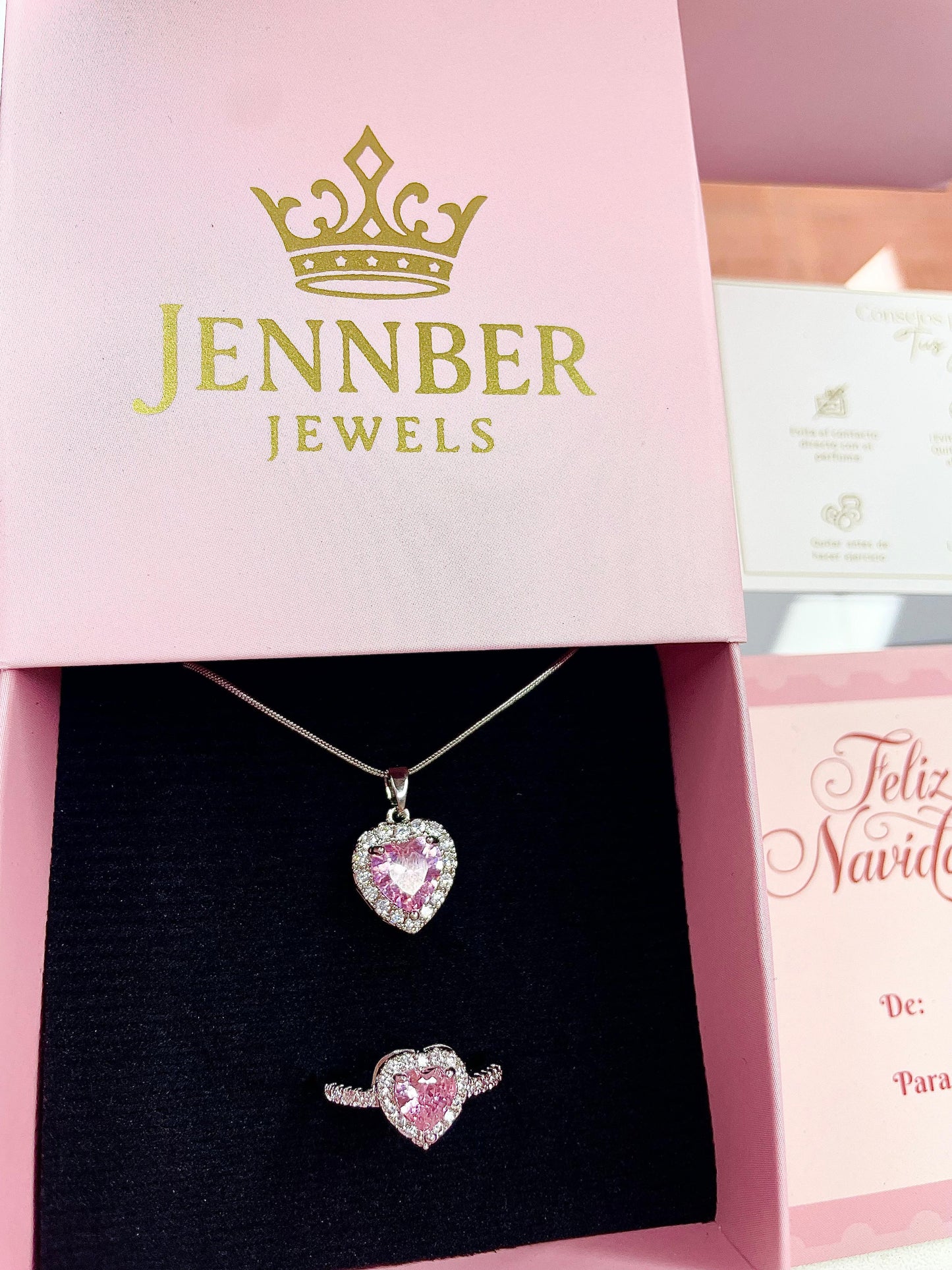 Set dúo  Princesa - piedra rosa