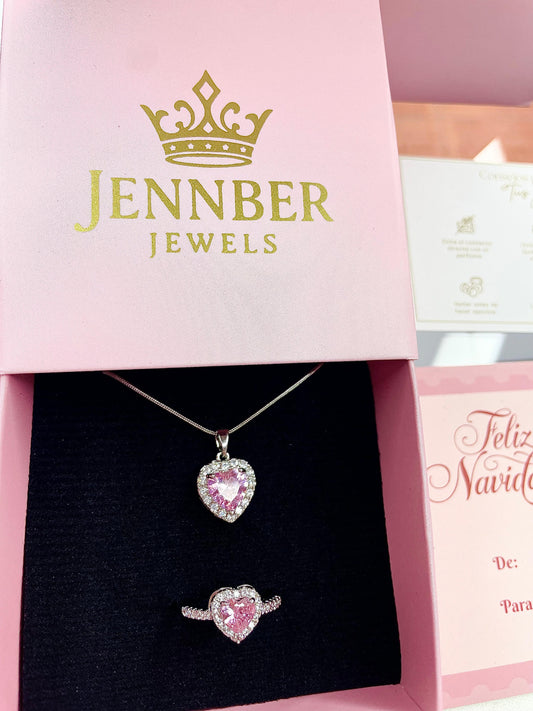 Set dúo  Princesa - piedra rosa