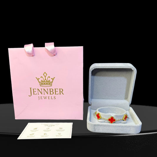 Pulsera trebol -  rojo